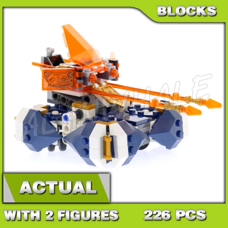 226 шт. Nexoes Knights Lance's Hover Jouster вращающиеся колеса режим соединения 10814 строительные