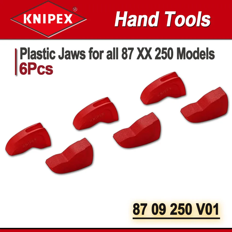 

KNIPEX 6 шт. пластиковые челюсти для всех моделей 87 XX 250 (плоскогубцы кобры) защитные челюсти аксессуары для ручных инструментов No 87 09 250 V01