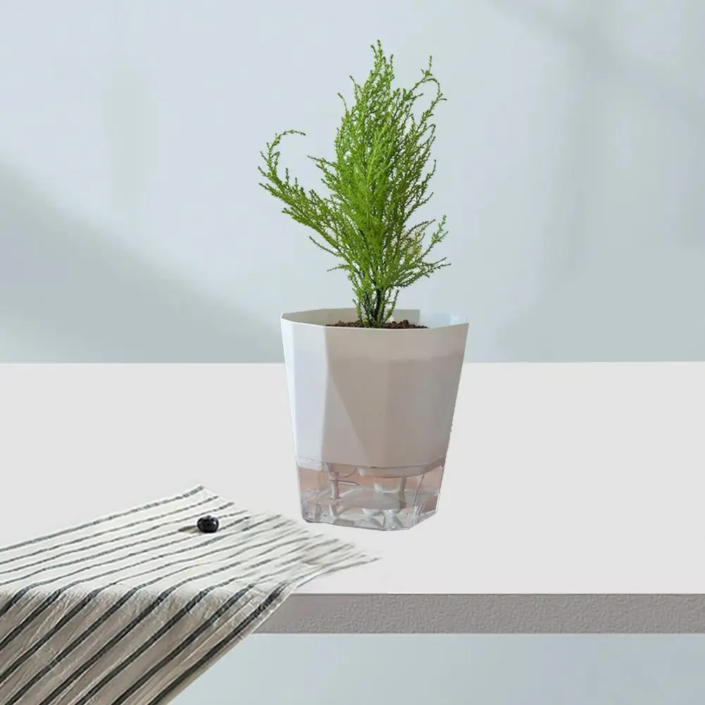 

Useful Plant Pot Stable Base Flower Pot Self-Absorbent Self Watering Green Plant Basin Balcony Flowerpot Multifunctional