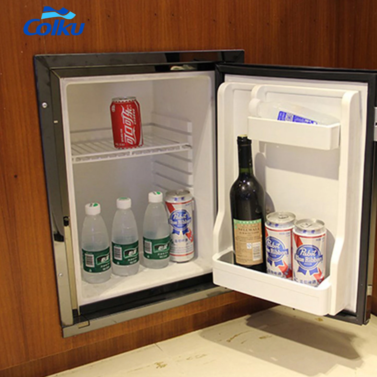 

Big capacity 40L 50L 304 stainless steel marine refrigerator built in 12v 24v upright car refrigerator for RV camper boat yacht