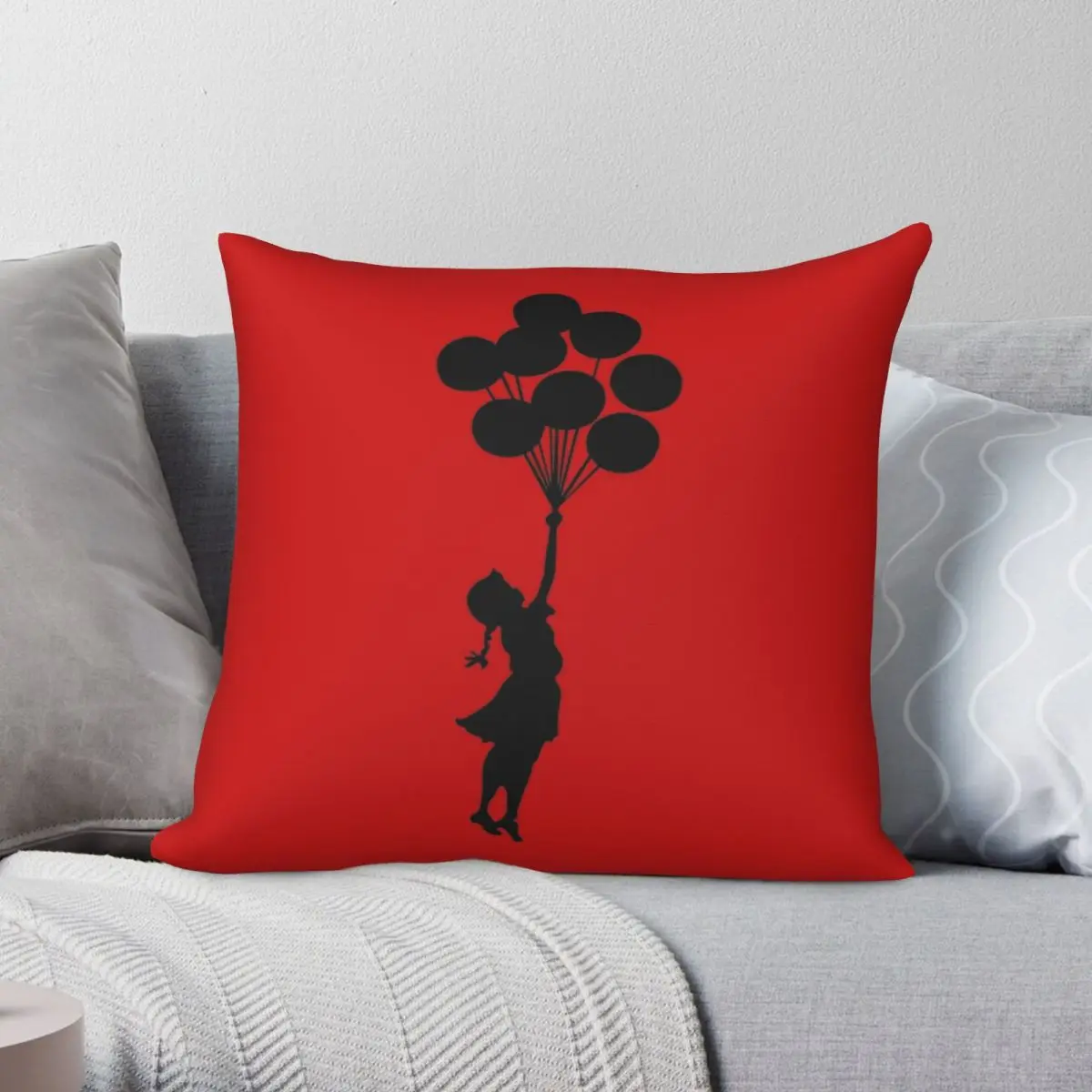 

Balloon Pillowcase Polyester Linen Velvet Creative Zip Decor Room Cushion Cover