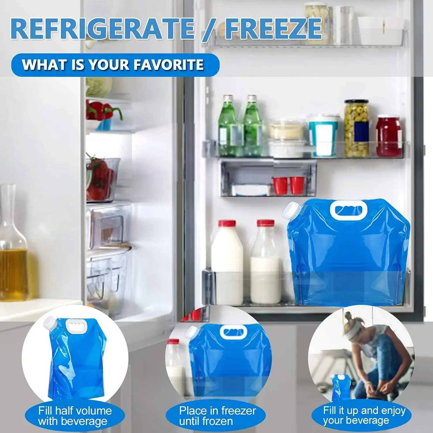 1.32 Гал/2.64 Гал портативная Фотосессия: идеально подходит для кемпинга на открытом