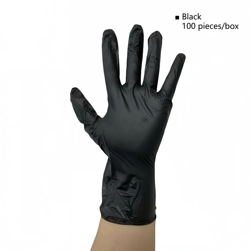 

Одноразовые нитриловые перчатки Black Nitrile Gloves 100 шт