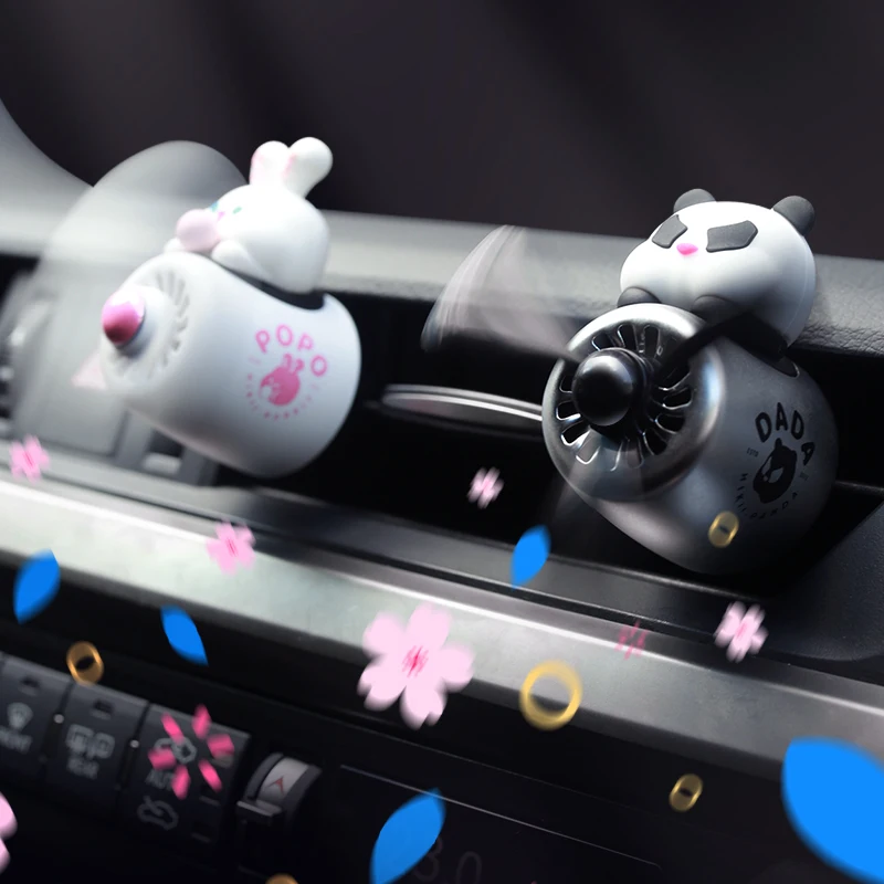 

New style panda Pilot rabbit Pilot Car Air Freshener perfume Automobile Interior Perfume Clip Fragrance Ornament Car Accessories