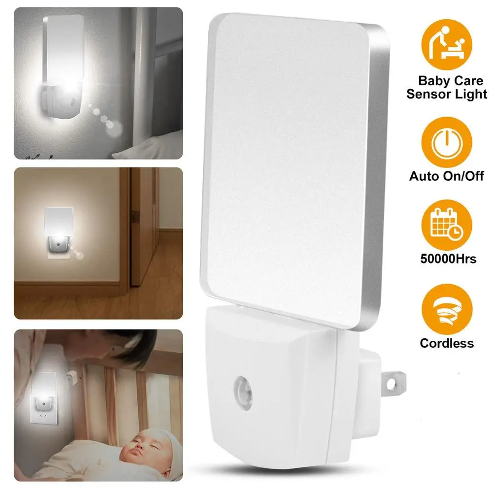 

LED Night Light With Auto Dusk To Dawn Sensor Eye Protective for Home Aisle WC Hallway Stair Kitchen Bedroom Night Lamp new