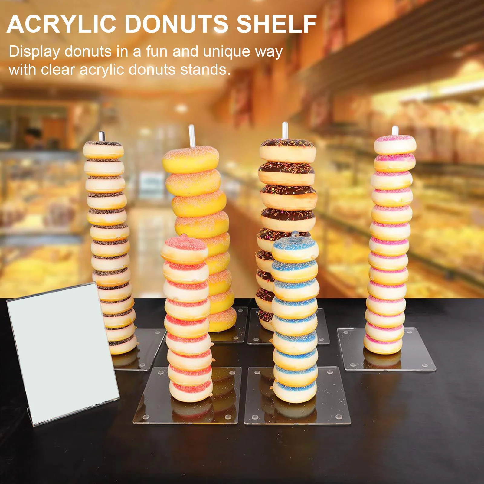 

4 шт. практичные прочные полезные подставки для пончиков, выставочные подставки для пончиков для свадебной вечеринки