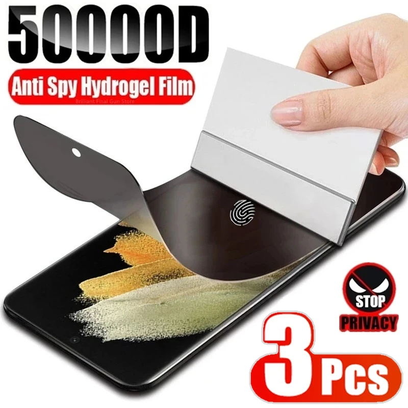 Anti-Spy Hydrogel Film for Samsung S21 S23 S22 Ultra S8 S9 S10 Plus S21FE Privacy Screen Protector for Galaxy Note 20 Ultra S10E
