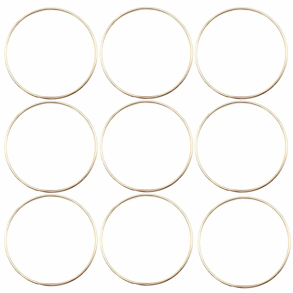 

100PCS KC Gold Color Big Dream Catcher Circle Ring Craft Rings for Dream Catchers Hoops Hanging DIY Connectors 100MM