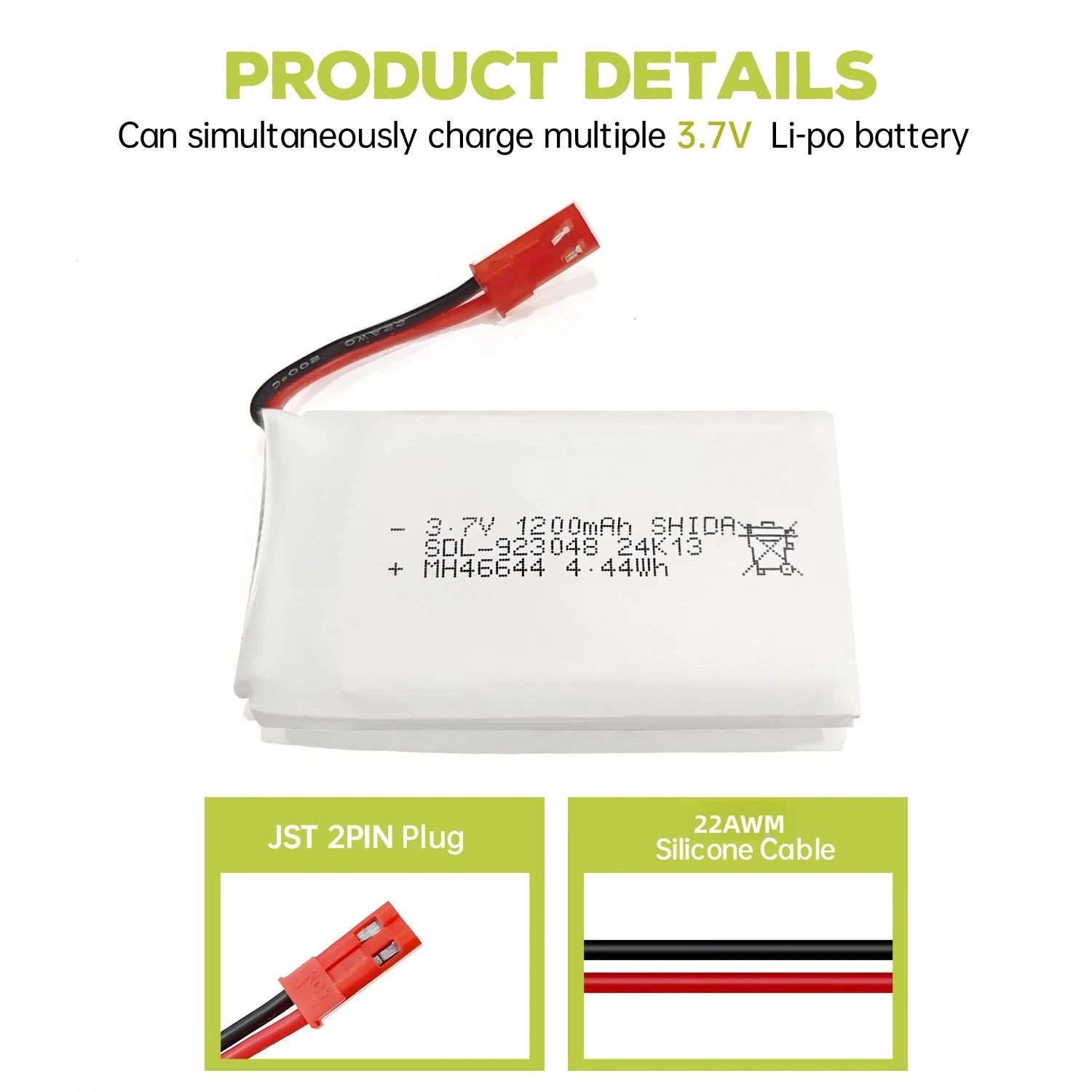 5 шт. 3 7 В 1200 мАч 30C JST Lipo аккумулятор с зарядным устройством 5-в-1 для MJX T04 T05 T25 X900 X9TW