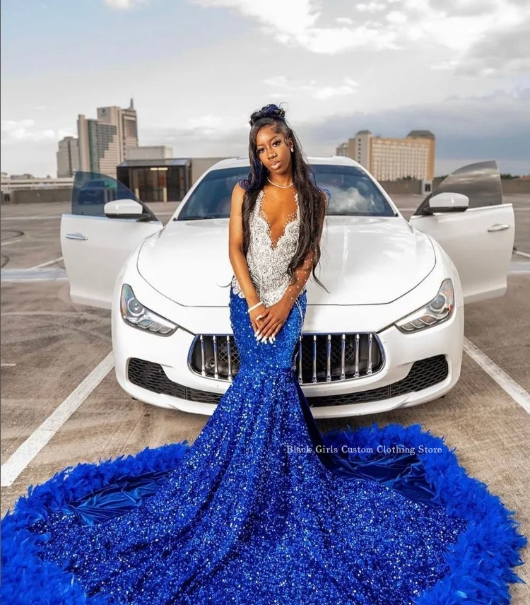 Роскошные перьевые искусственные платья платье для выпускного вечера Baobab с