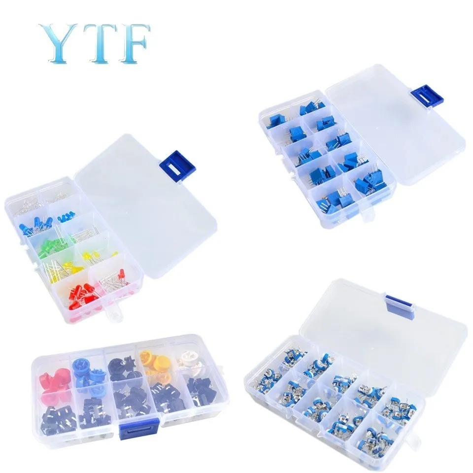 

3mm 5mm LED light 5 color / tact switch button / 3296W adjustable potentiometer / RM065 adjustable resistance