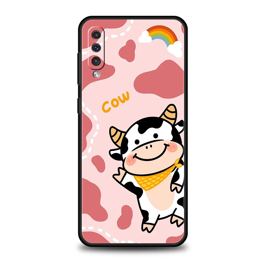 Милый чехол для телефона с молочной коровой Samsung Galaxy A24 A13 A53 A73 A33 A22 A12 5G A02 A03 A70 A50 A10