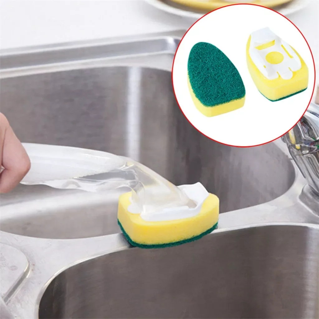 

Dish Soap Bottle Replacement Piece 12 Head Sponge For Kitchen Dishwashing Brush Cleaning Shower Grout Brush for Cleaning