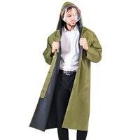 adult long size thickened heavy duty raincoat waterproof raincoat poncho hoodie lightweight terkking impermeabili outdoor items
