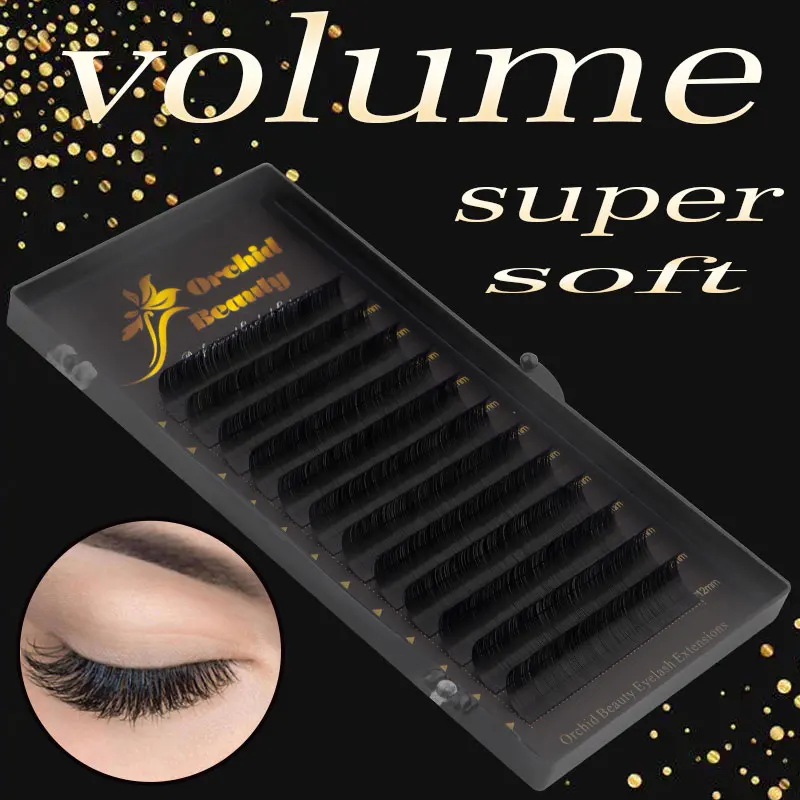 

Orchid Beauty 12Rows Faux Mink lash individual eyelash extension lashes maquiagem cilios for professionals soft natural eyelash