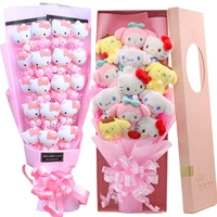 anime hello kitty plush toy my melody cinnamoroll wedding favor birthday gift cute hello kitty doll bouquet valentines gift toy