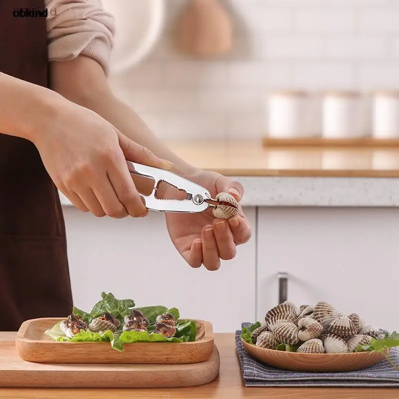 

obkind Multifunctional Clam Opener Hotel Restaurant Seafood Clam Clip Creative Kitchen Tool Vnazlife Zinc Alloy Stainless Steel
