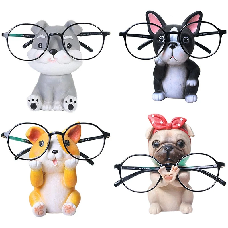

Puppy Dog Glasses Holder Stand Eyeglass Retainers Sunglasses Display Cute Animal Design Gift