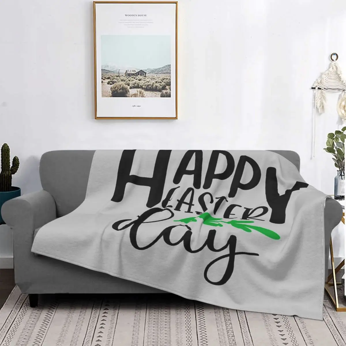 

Manta con diseño de huevo de Pascua, colcha para cama, alfombra a cuadros, sofá Kawaii, cobertor de invierno