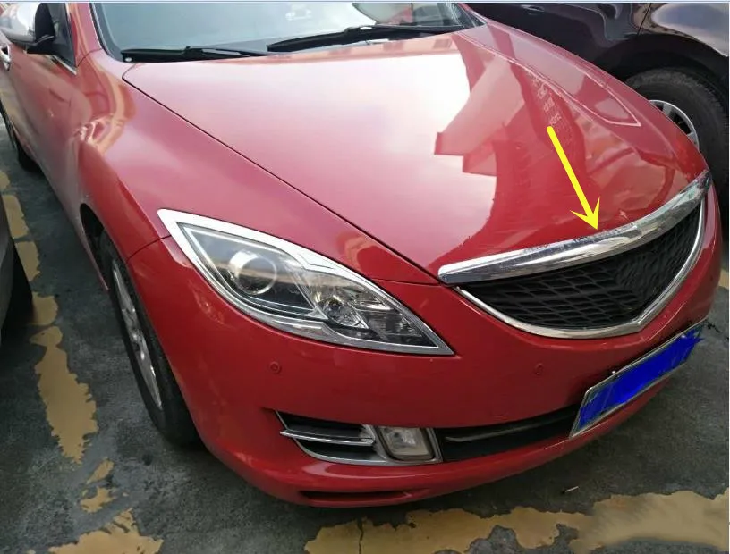 

Высококачественное хромированное украшение на капот из АБС-пластика для Mazda 6 2008-2017, защитное украшение, аксессуары для автомобиля