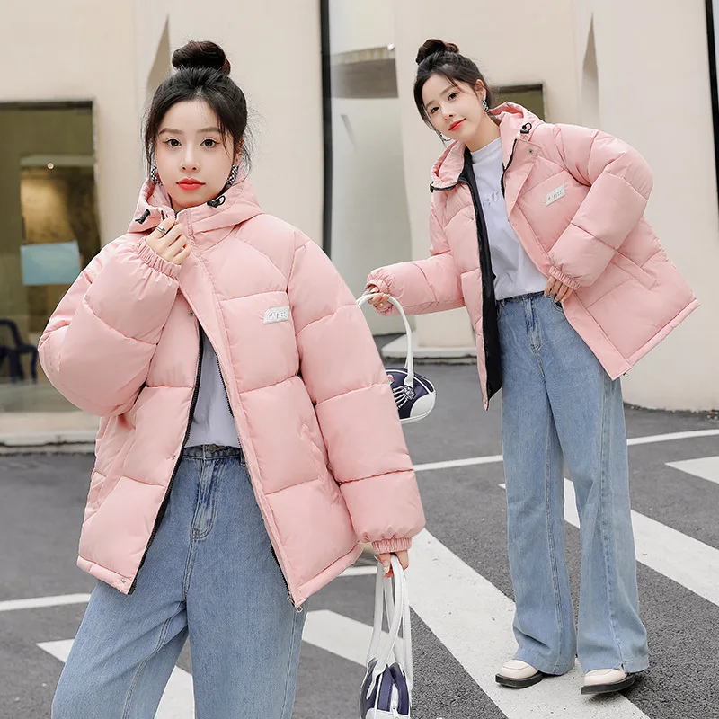 Parkas Women Hooded Cotton Jacket Female Loose Thick Casual Cotton-Padded Jacket Winter Coat Women