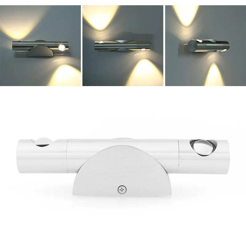 

220V Indoor Lighting 6W LED Double Head Lamp Wall Lamp Rotation 360 ° Warm White Light For Room Decoration Lounge Desk