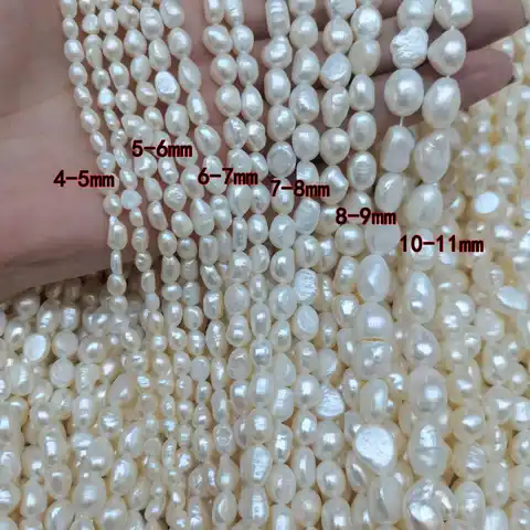 Beads from natural freshwater pearls, 4-10 mm