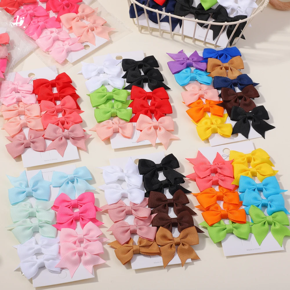 

10Pcs Lovely Cheer Bows Hair Clip Ribbon Kids Hairpins for Baby Girls Handmade Bowknot Hairpin Baby Barrettes Hair Accessories