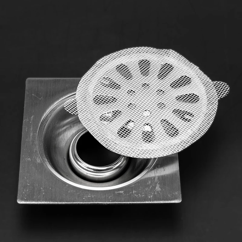 

10pcs Disposable Shower Drain Hair Catcher Cover Bathroom Sewer Sink Drain Hair Strainer Stopper Bathtubs Mesh Filter Sticker