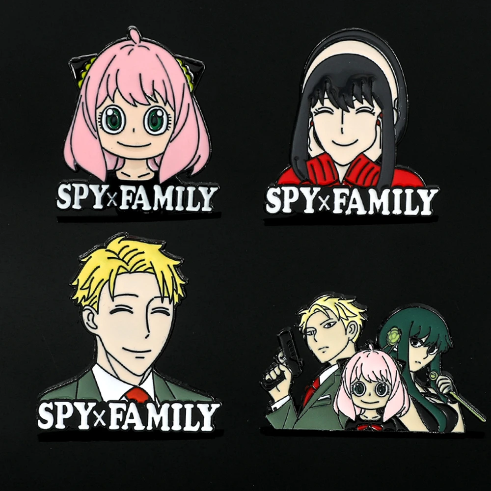 

Kawaii Yor Forger Charms Metal Enamel Brooch Cartoon Anime SPY×FAMILY Anya Forger Twilight Lapel Pin for Fan Collection Toy Gift