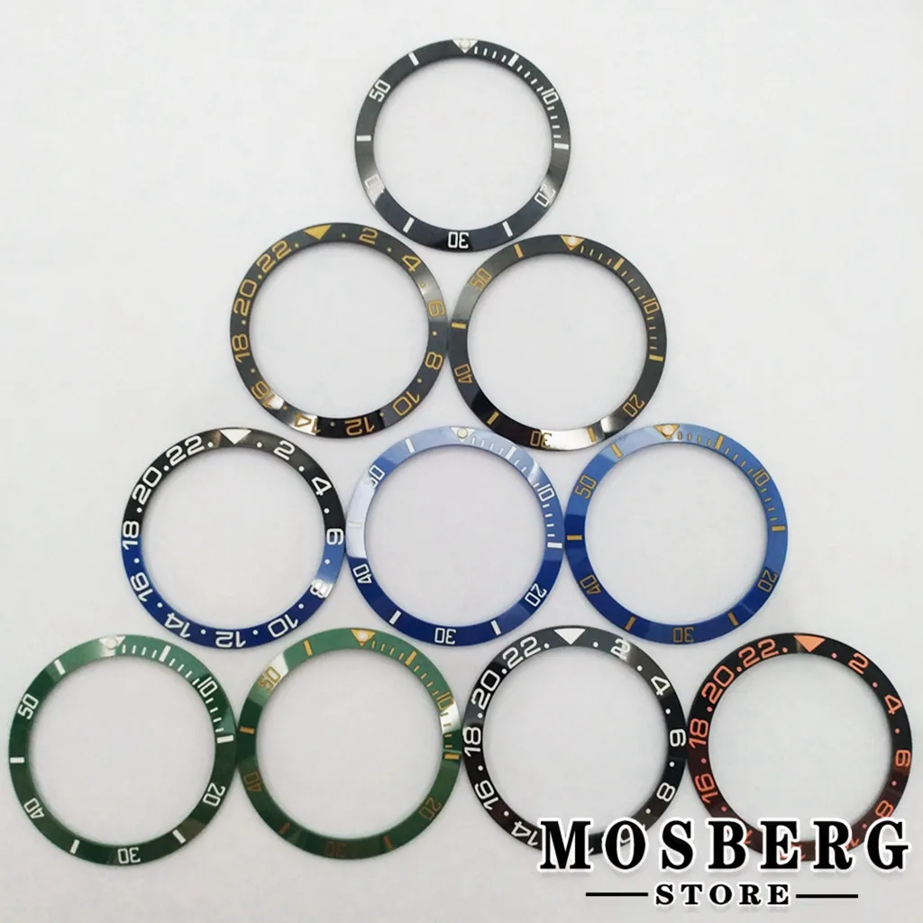 

Watch Bezel Green Black Blue Insert Ceramics Diameter 35.4mm*29.2mm Watches Accessories Parts