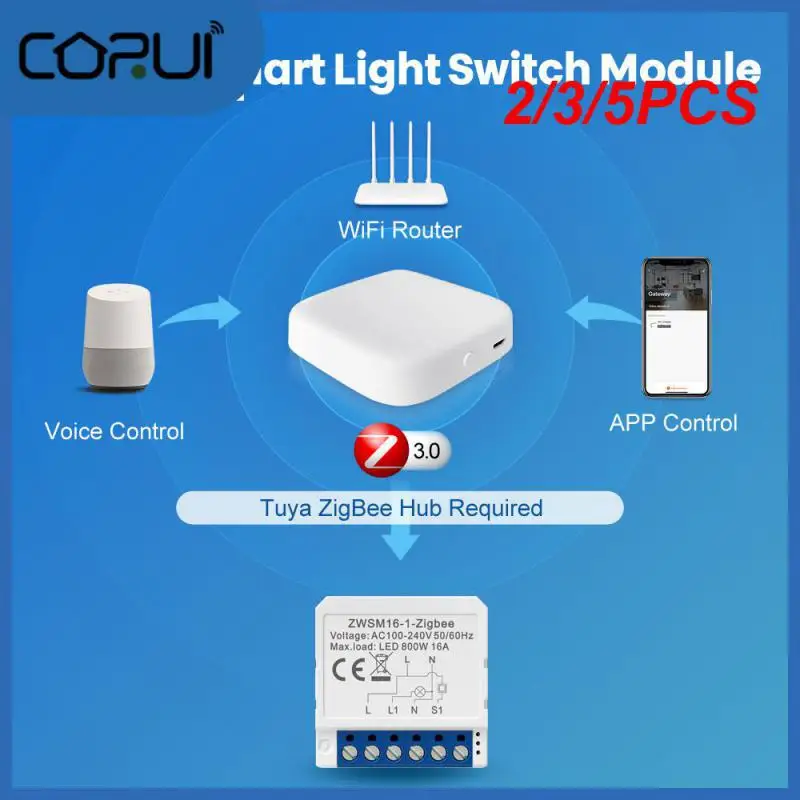 

Умный выключатель Zigbee с голосовым управлением, 16 А, 2/3/5 шт.