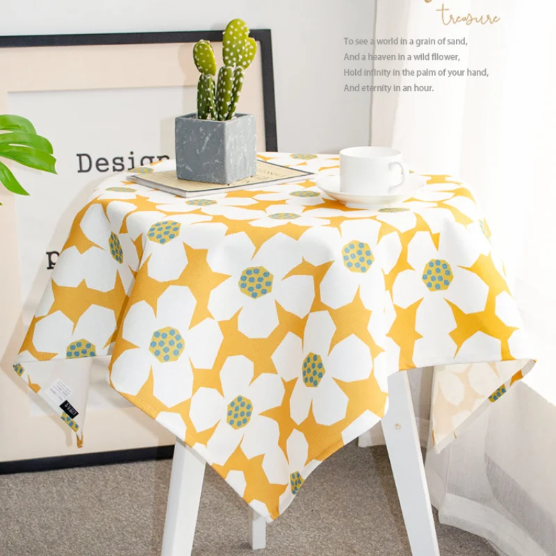 

Модная скатерть с цветами, маленькая скатерть с защитой от ветра, водонепроницаемая скатерть для журнального столика, свадебное украшение, ...