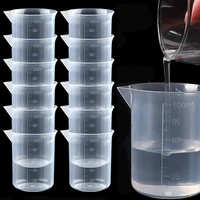 100ml measuring cup transparent scale plastic measuring cup lab chemical measuring cup without handle kitchen bar supplies
