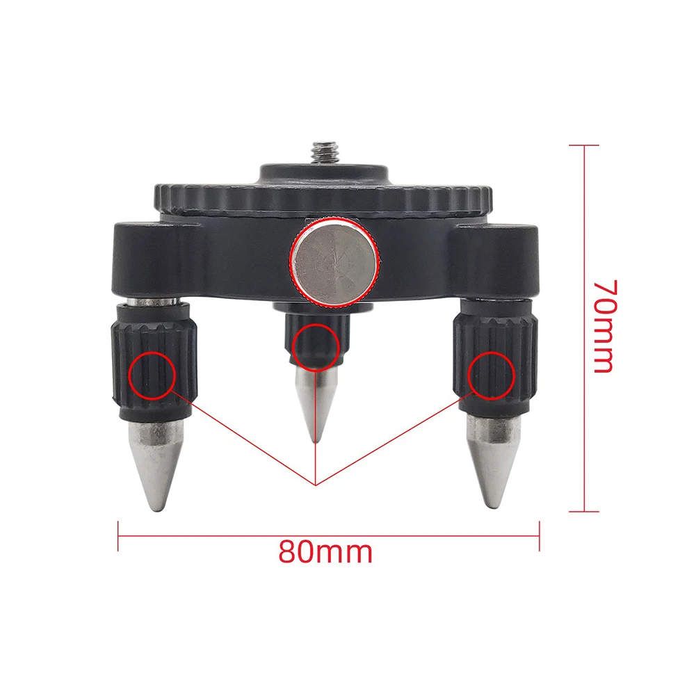 

1pcs 1/4inch Level Meter Adapter 360-Degree Rotation Base Tripod Bracket For All Line Lase Level Meter Construction Tool Parts