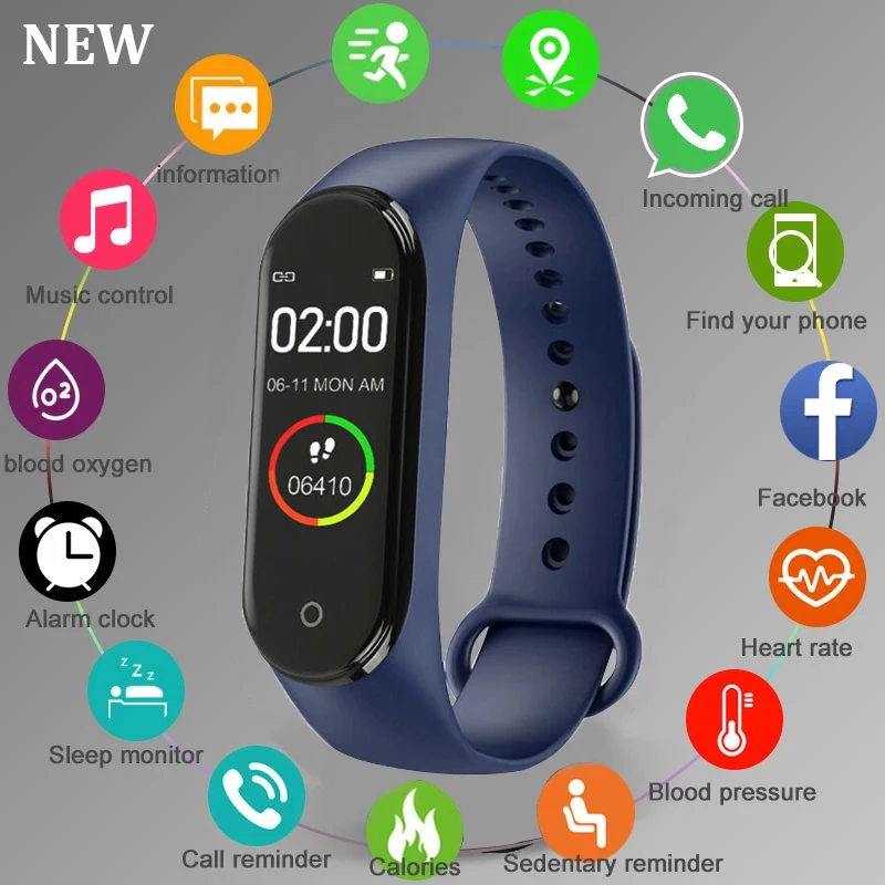 

Smart band 4 Fitness Tracker Watch Sport bracelet Heart Rate Blood Pressure Smartband Monitor Health Wristband For XiaoMi Huawei