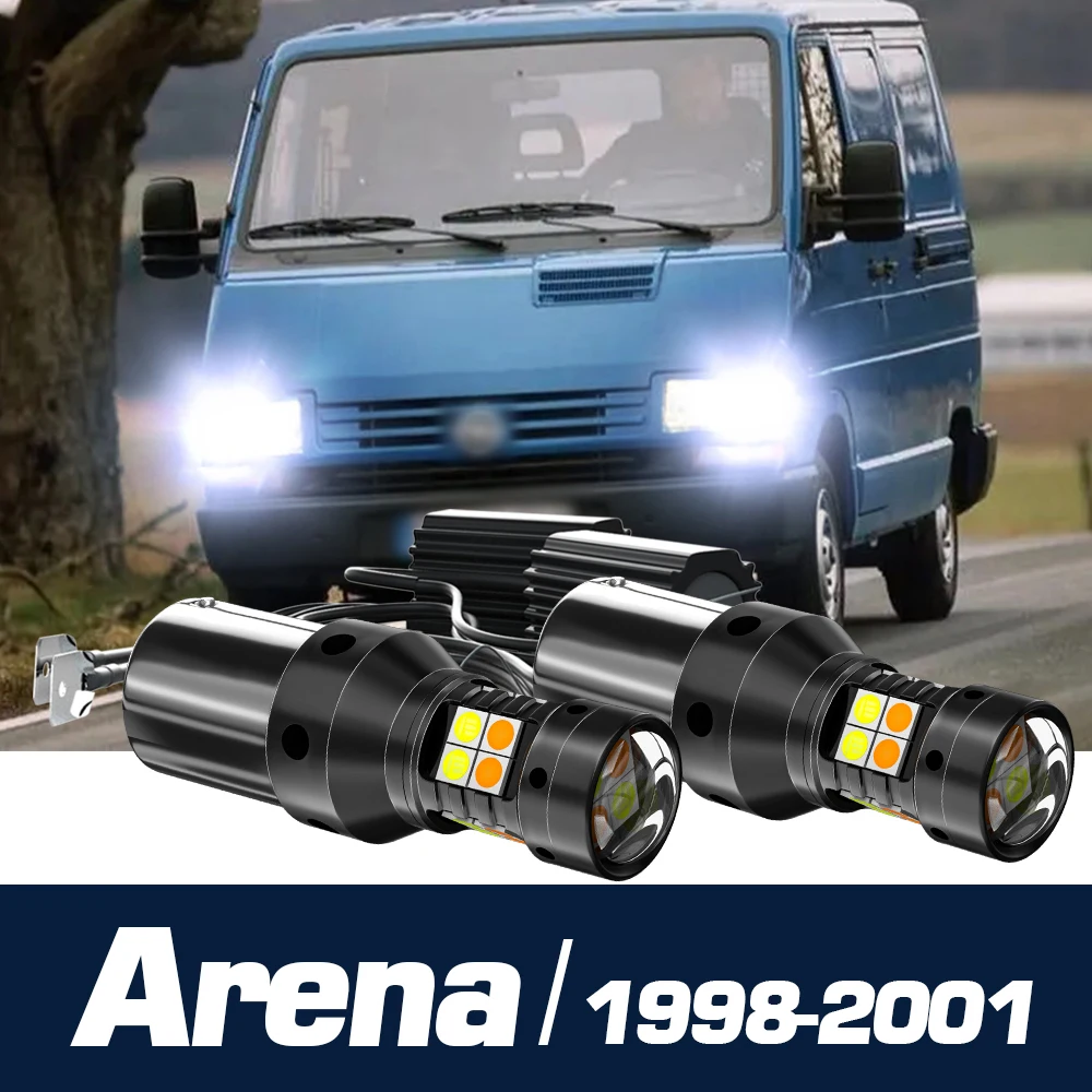 

2pcs LED Dual Mode Turn Signal+Daytime Running Light Canbus Accessories DRL For Opel Arena 1998-2001 1999 2000