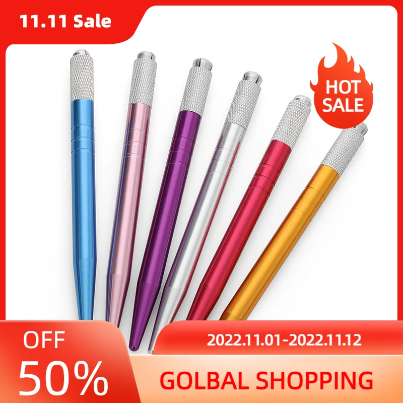 

DHL New Style 100Pcs Permanent Makeup Microblading Pen Tattoo Eyebrow Manual Pen Handle Eyelash Mini Manual PMU Tools PRO