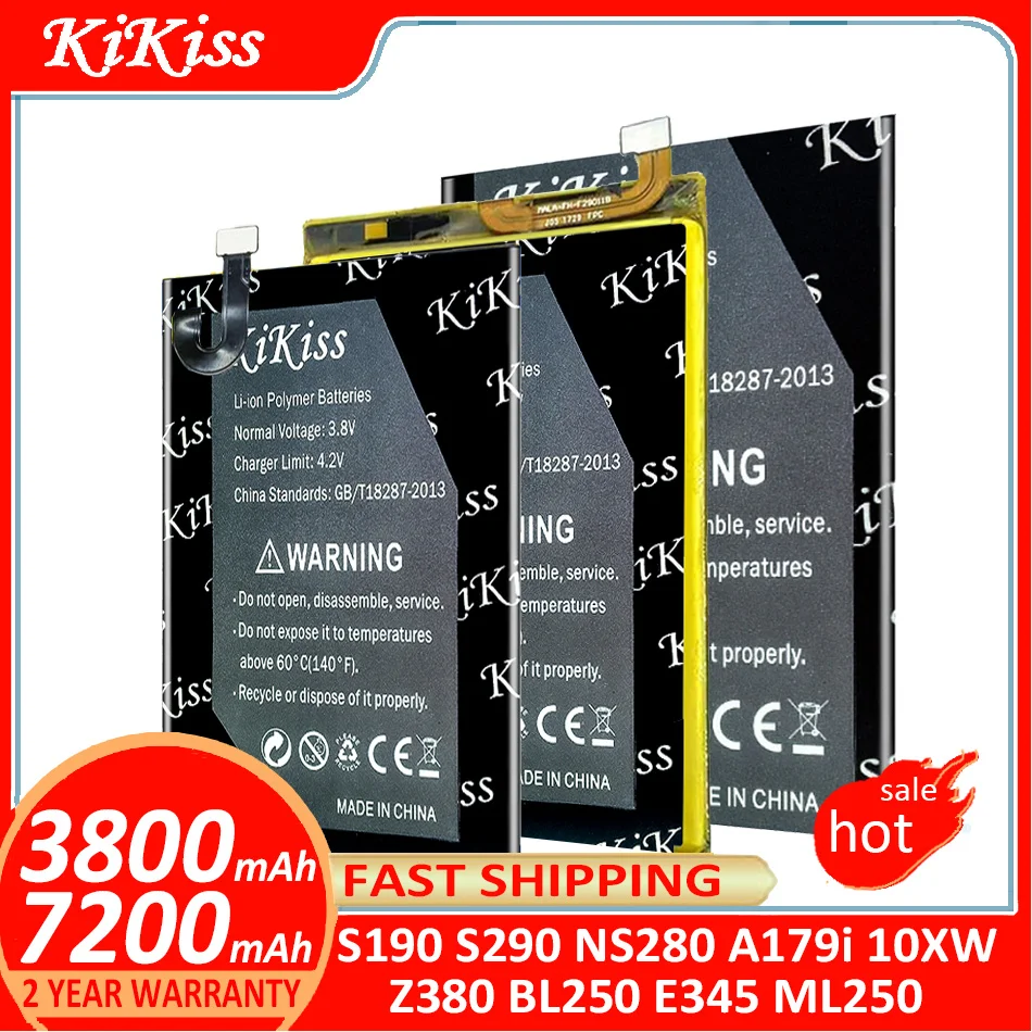 Аккумулятор KiKiss для Dexp BL250/Ursus S190 S290/Amper M Ixion ML 250/S/E345 E 345/NS280 A179i 10XW Z380 NS180 8W 3G P180 LTE -