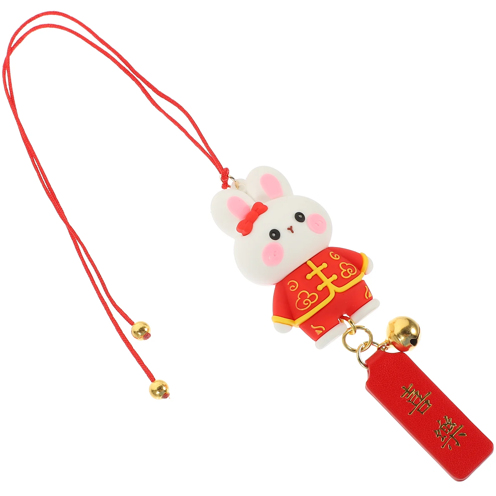 

Rabbit Pendants Pendant Year Bunny Car Zodiac Decor Ornament Easter Hanging Lucky New Keychain The Rearview Gift Souvenir Mirror