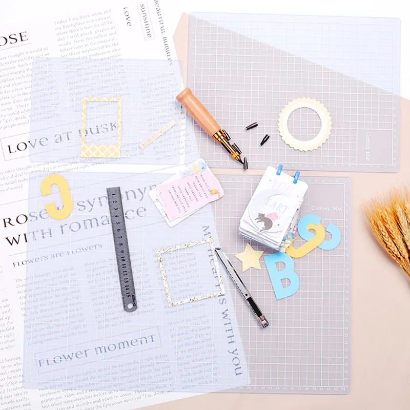 Прозрачный многофункциональный коврик для резки A3 A4 A5 творчества и рукоделия