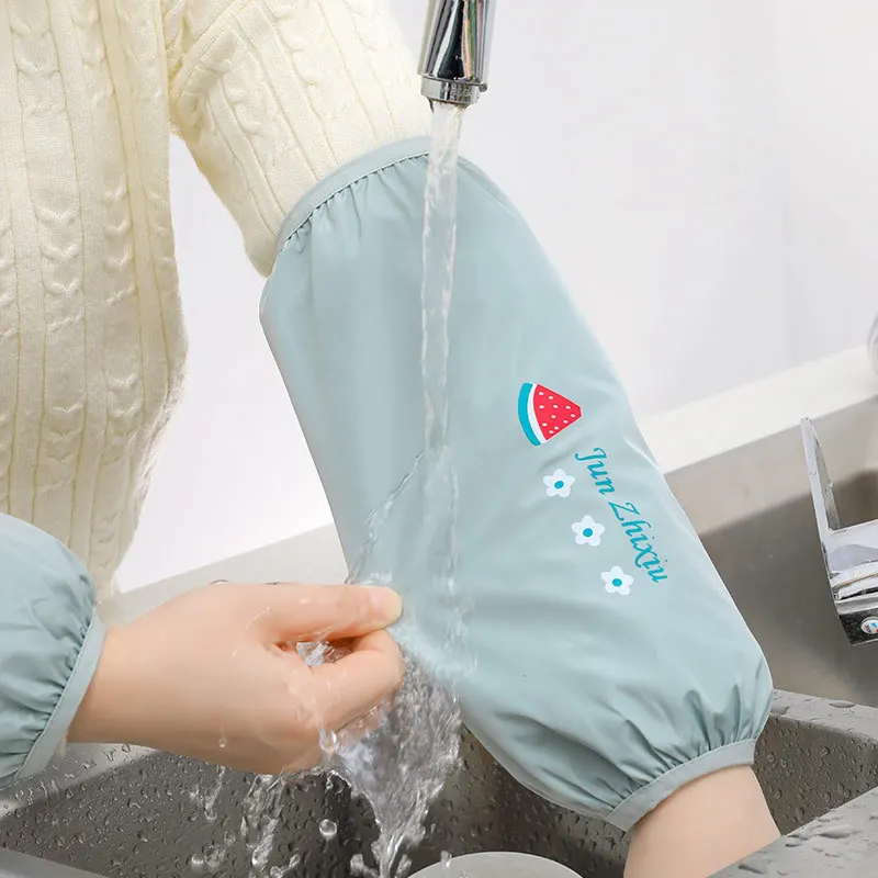 

Cleaning Articles Autumn And Winter New Cartoon Waterproof Sleeve Women's Long Office Antifouling Korean Student Protection