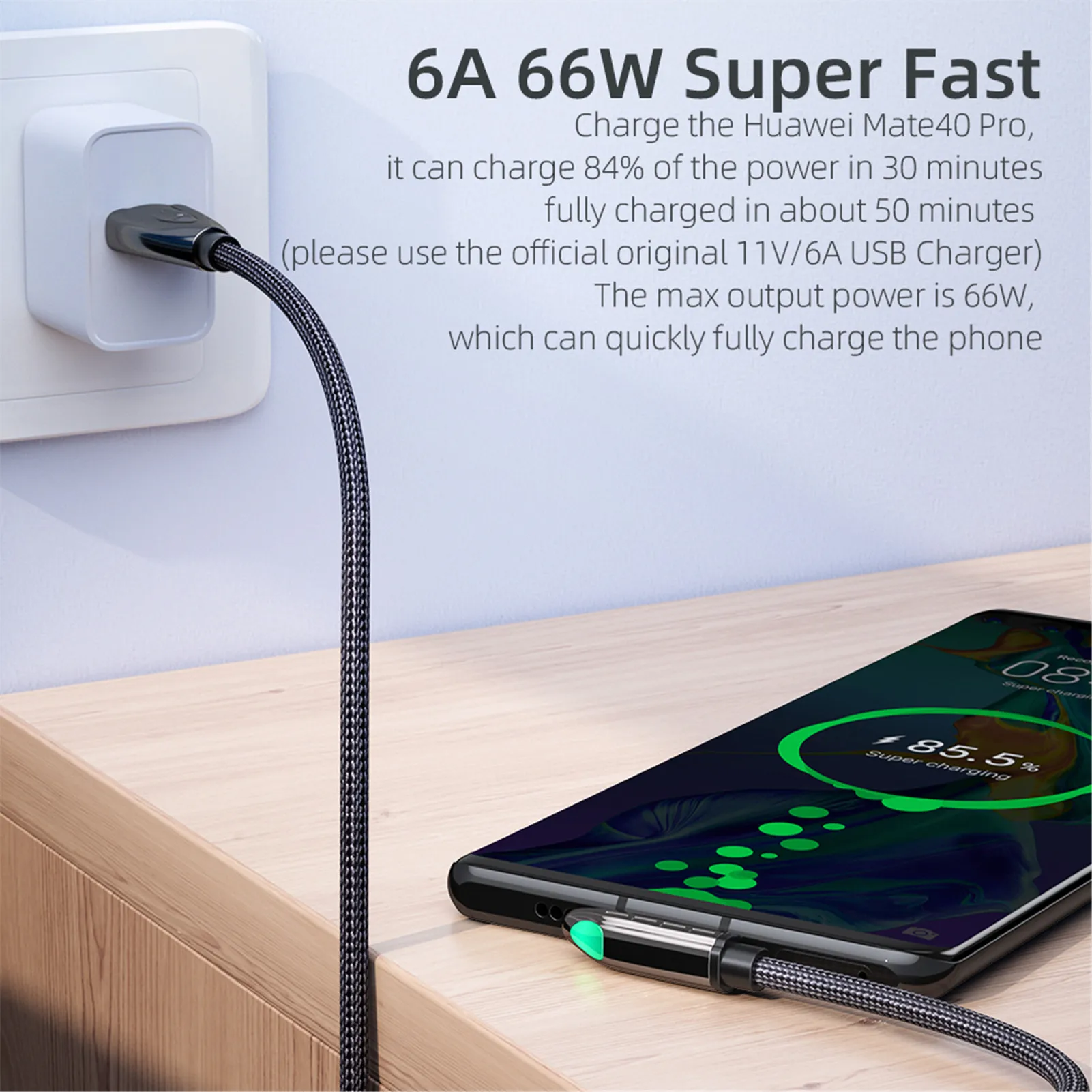 

Кабель зарядный Essager, 6 А/66 Вт, 480 Мбит/с