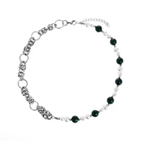 original design titanium steel rough stitching necklace ins neutral collarbone chain high end light luxury niche jewelry