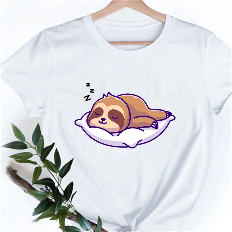 

Футболка Мужская/женская с принтом, модный Свободный Топ с круглым вырезом, дышащая уличная одежда для спящего лета