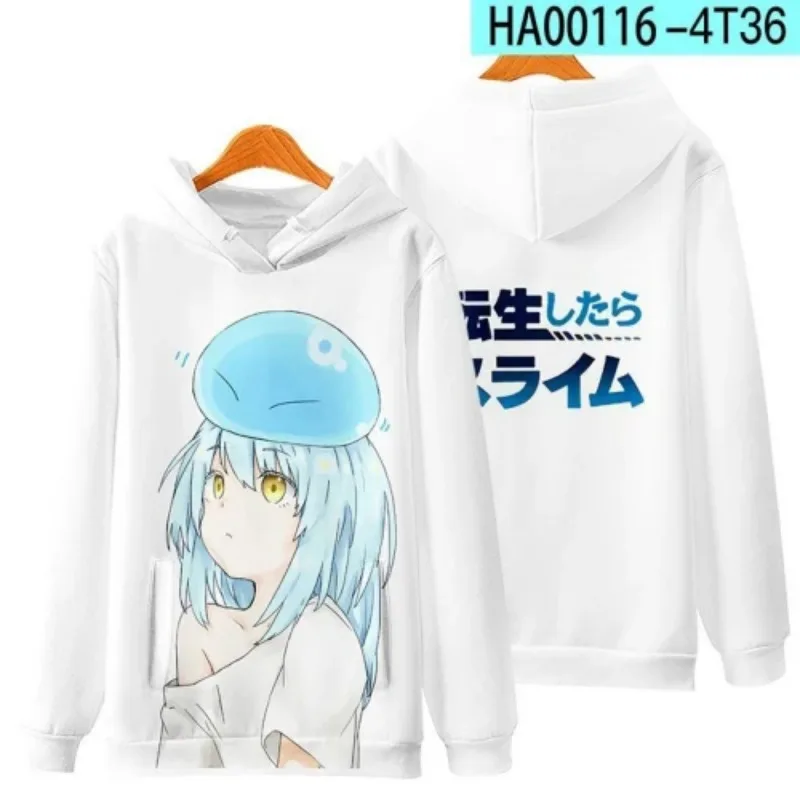 Аниме Это время я перевоплотился в слизи Rimuru Tempest толстовка с капюшоном для