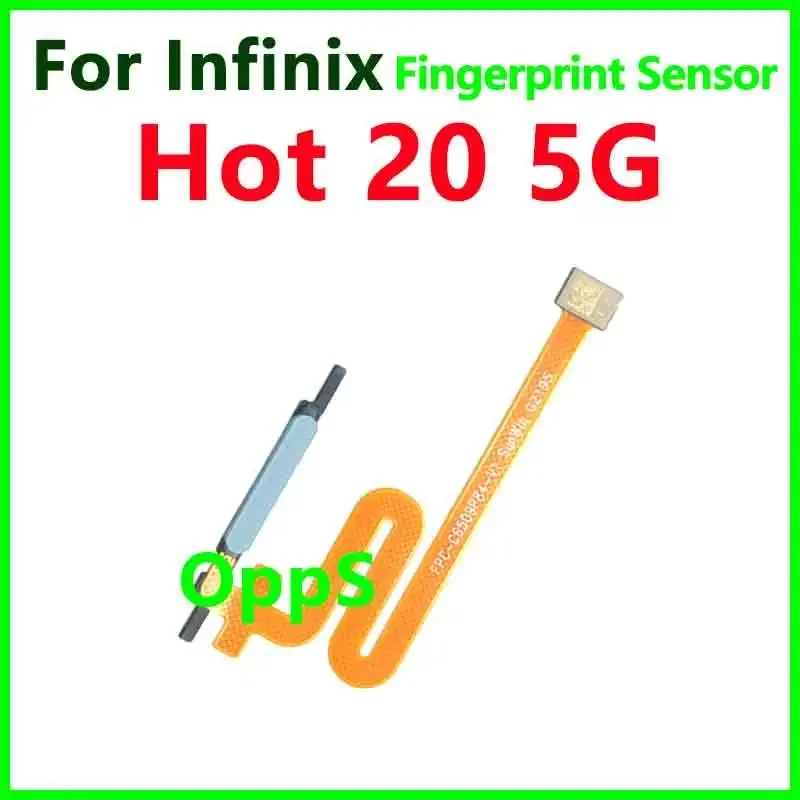Датчик отпечатков пальцев BANERYPAK для Infinix Hot 20 5G, сенсор Touch ID, кнопка Home, гибкий шлейф, кнопка питания (art.: 3920dcbc40057) - 3920dcbc40057