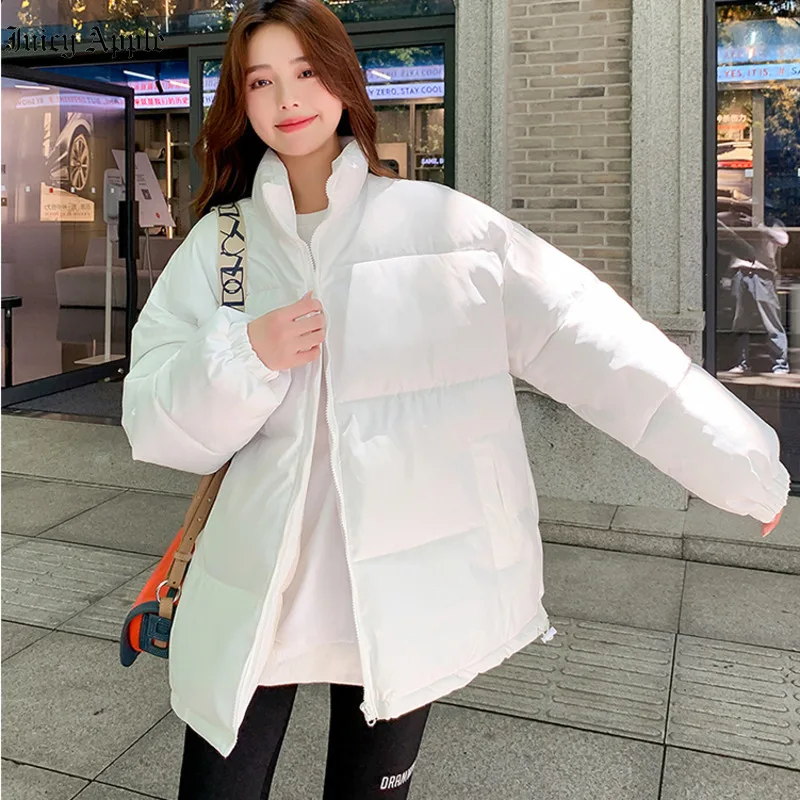 Women's Winter Jackets 2023 Coats Stand Collar Outerwear Parkas Thick Warm Cotton Puffer Jacket Padded Zippers Female Clothing