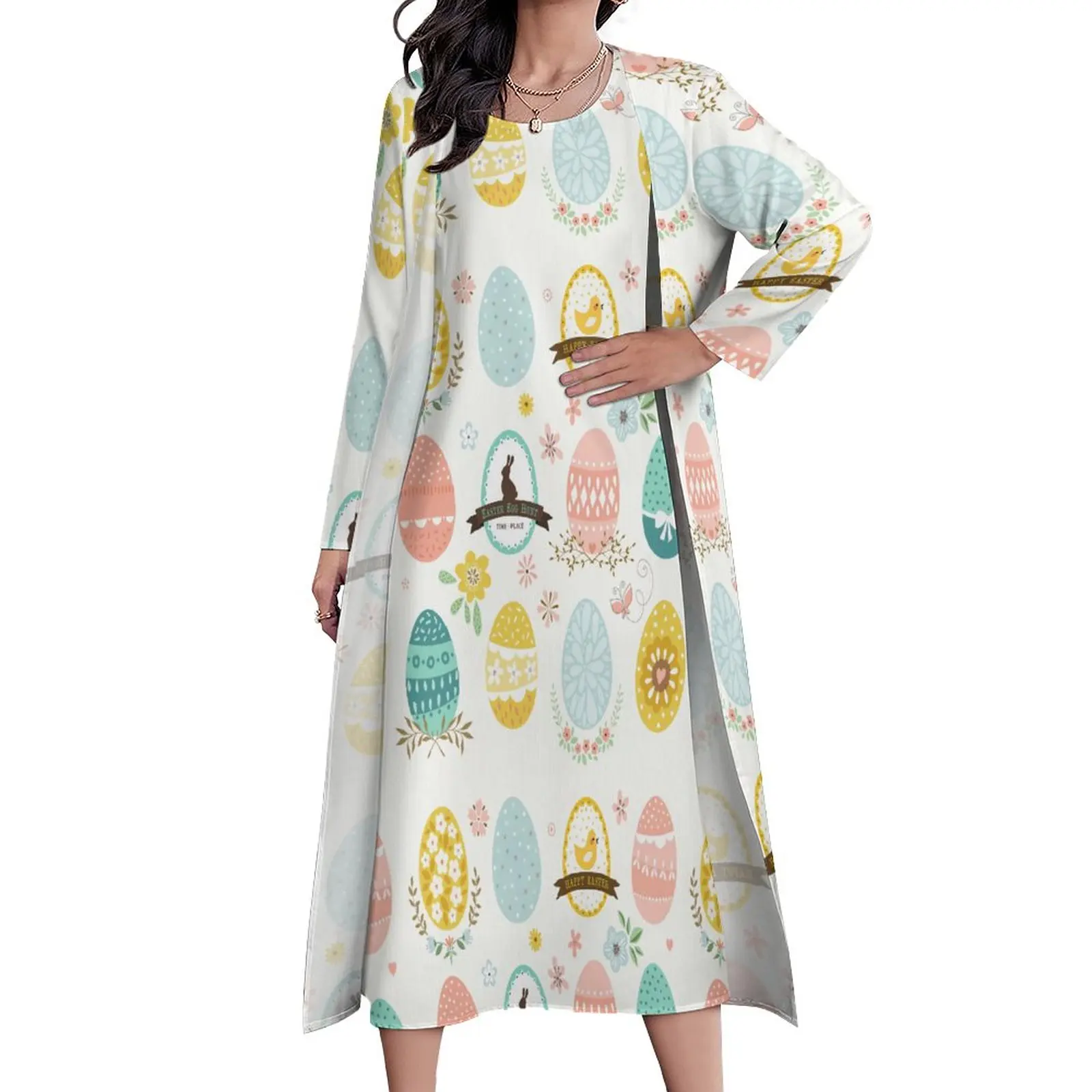 

Платье-макси в стиле «Счастливая Пасха»