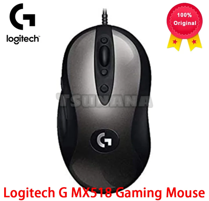 

Logitech G MX518 Gaming Mouse Hero Sensor 16, 000 Dpi Arm Processor 8 Programmable Buttons (European Packaging) - Black
